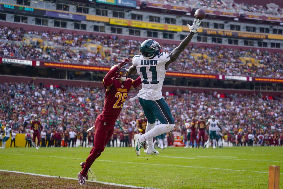 A.J. Brown putting up record numbers for Eagles ahead of NFC East